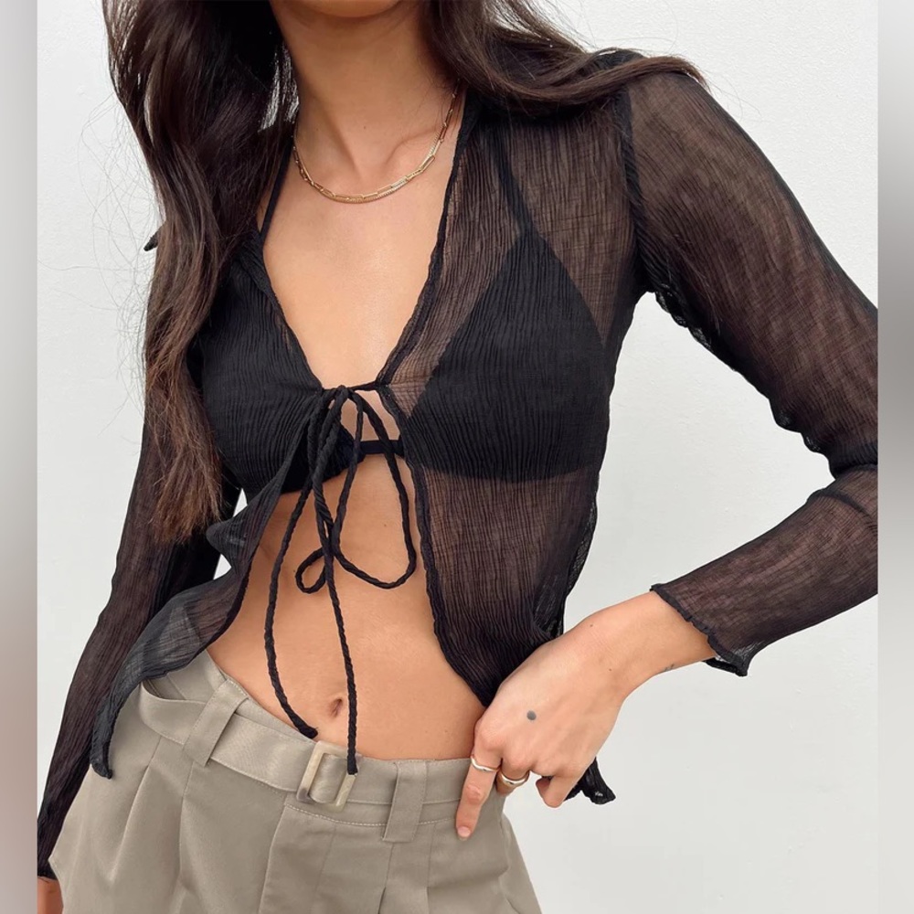 Dionte Long Sleeve Top Black